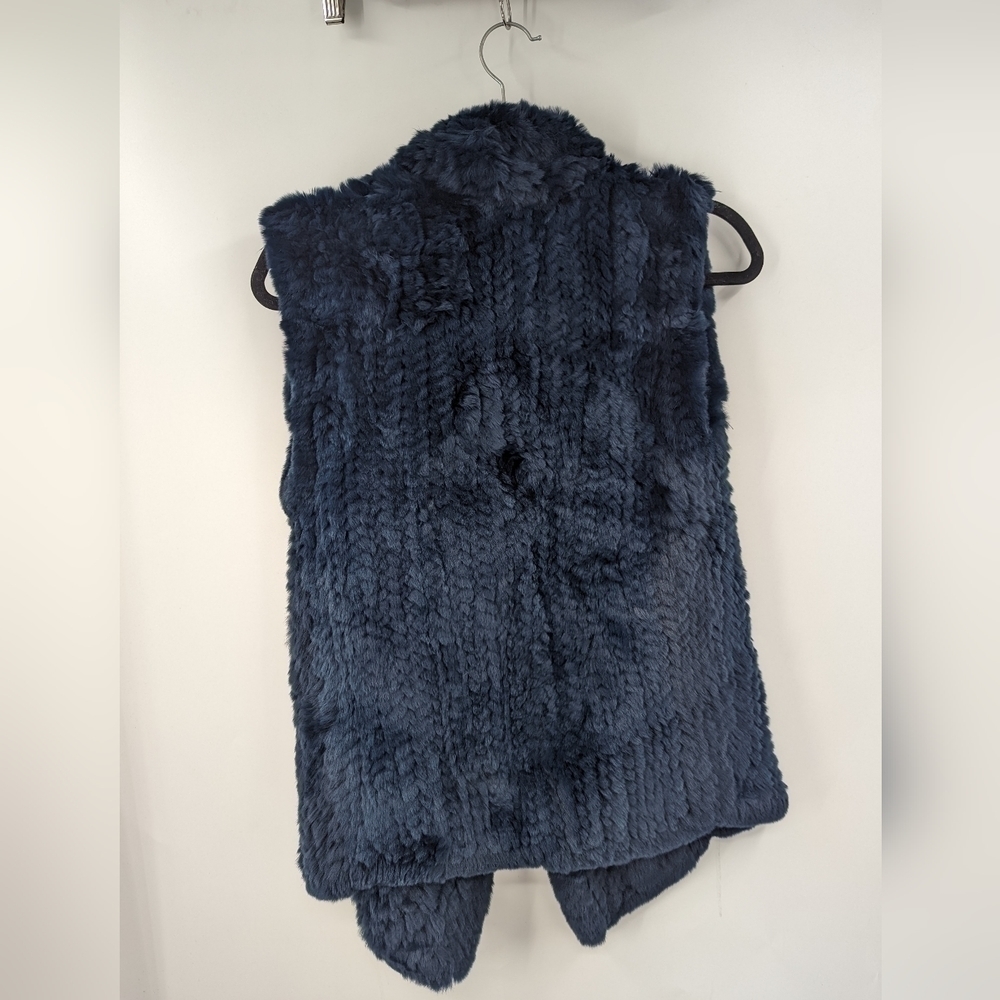 VINCE. Rabbit Fur Open Front Vest - Picture 8 of 8